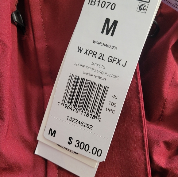 Women's Adidas Terrex Xperior 2L Insulated Jacket Medium Small ShadowRed/Black - Picture 3 of 7